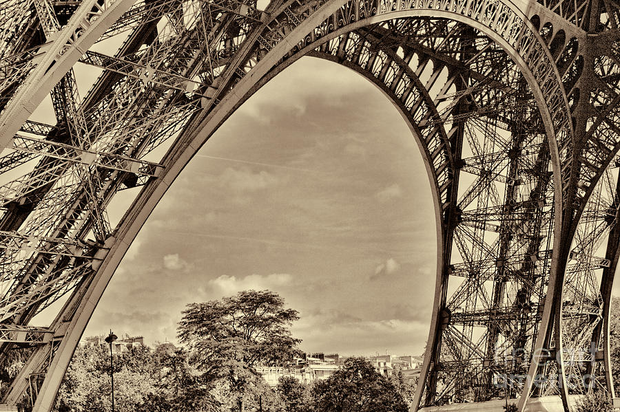 Paris Photograph - Eiffel Tower Up Close by Chuck Kuhn