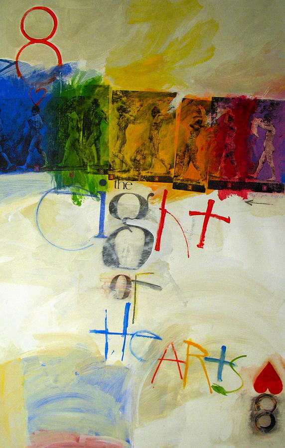 Eight of Hearts 34-52 Painting by Cliff Spohn