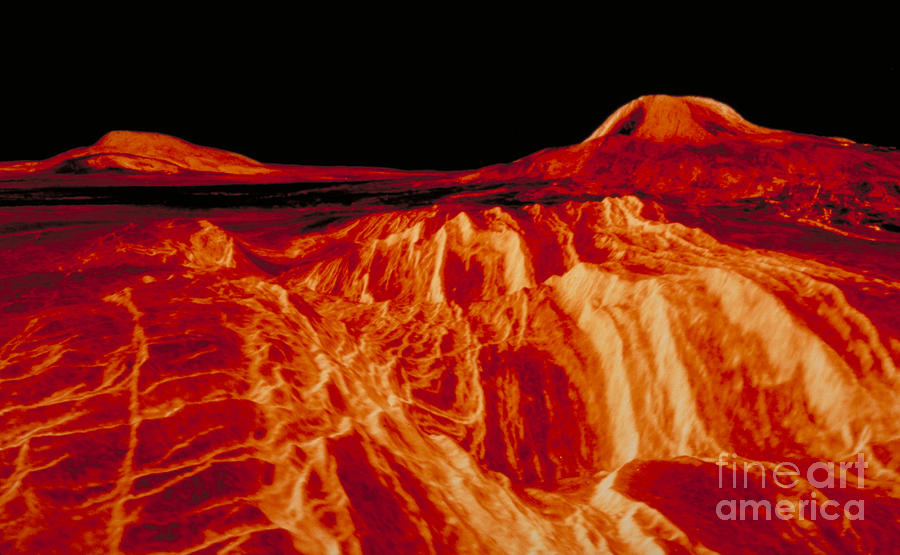 Eistla Regio Of Venus Photograph by Nasa