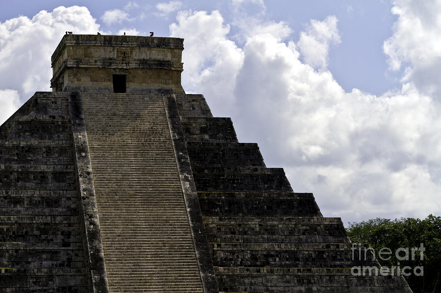 El Castillo Pyramid Photograph by Ken Frischkorn