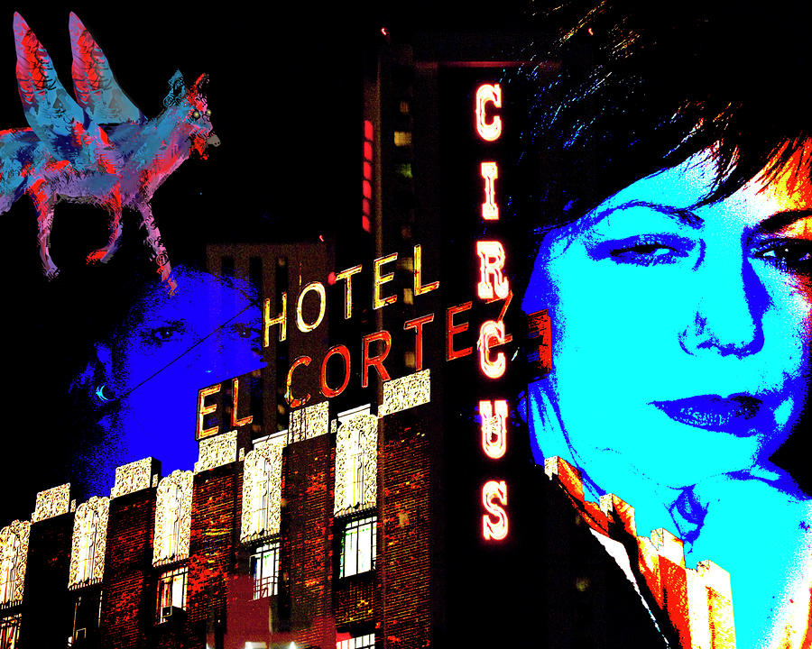 El Cortez with Winged Coyote and Women Photograph by Ann Tracy