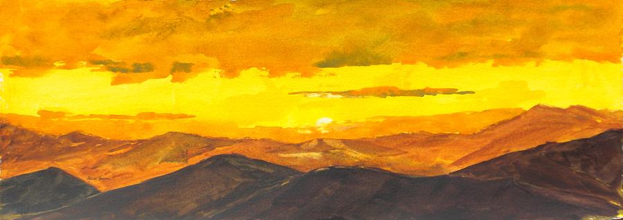 Mountain Sunset Painting - El Dorado by Kris Dixon