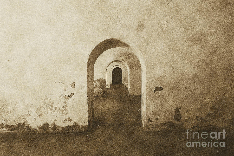 El Morro Fort Barracks Arched Doorways San Juan Puerto Rico Prints Vintage Photograph by Shawn OBrien