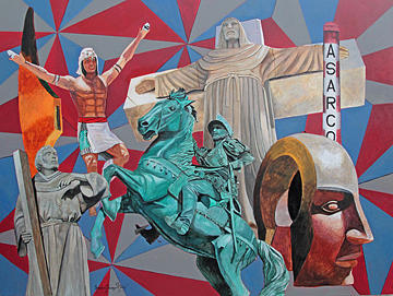 El Paso Painting - El Paso - Iconic Impression - Impresion Iconica by Maritza Jauregui Neely