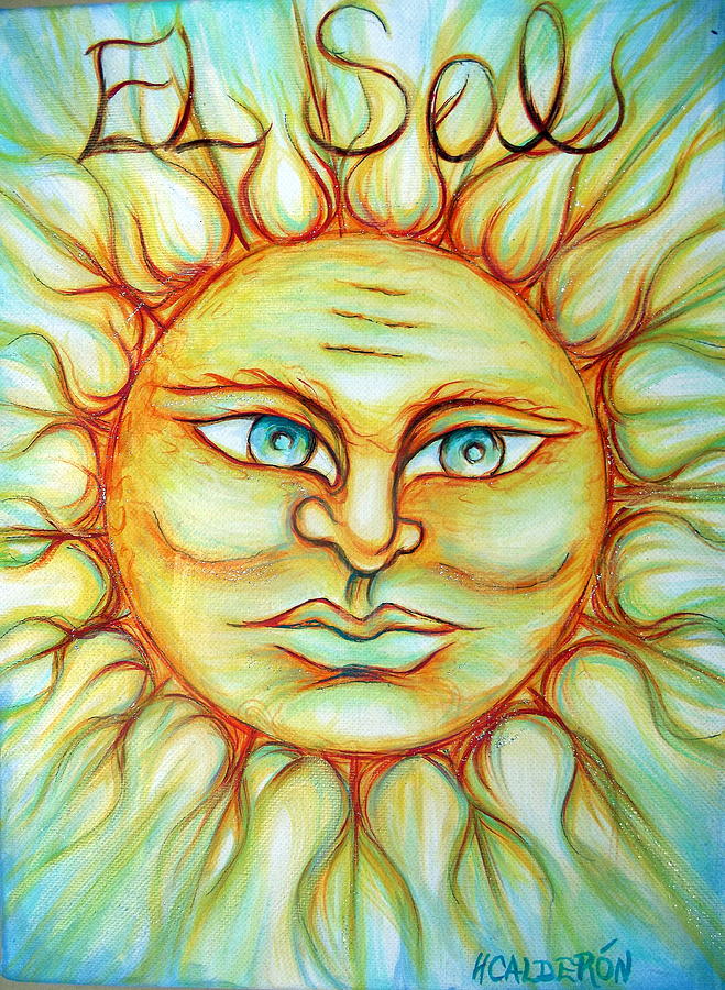 El Sol Painting by Heather Calderon