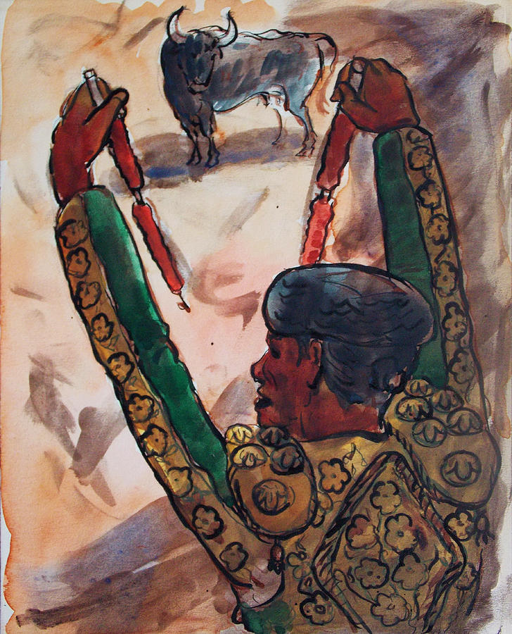 Sports Painting - El Torero by Aileen Markowski