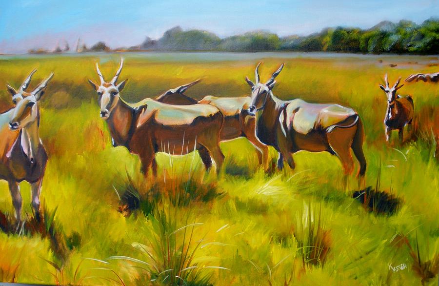 Elands Painting by Kaytee Esser | Fine Art America