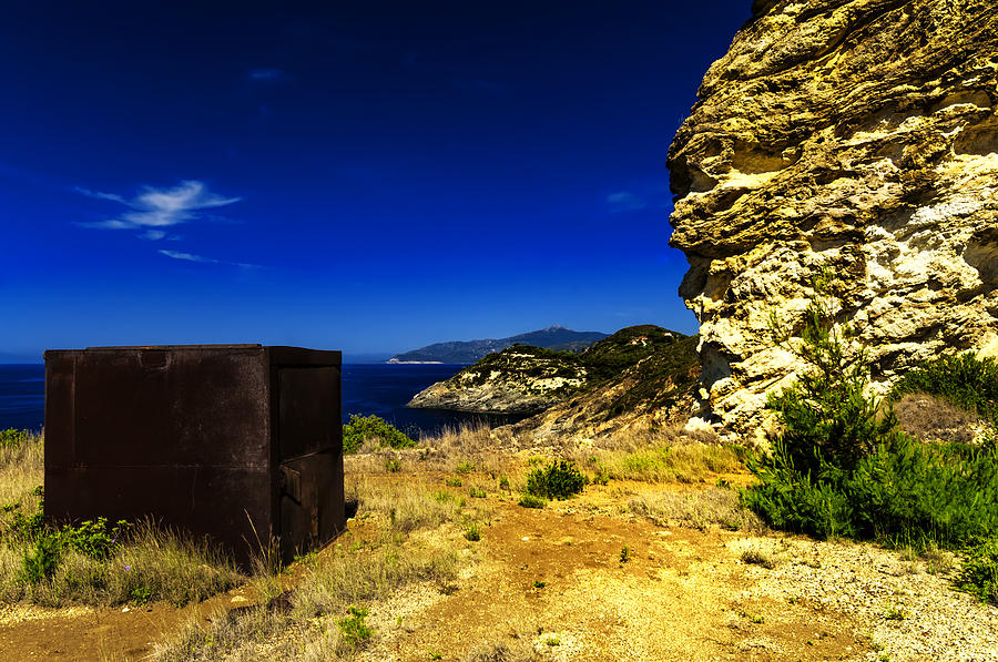 ELBA ISLAND - Rusty iron cube landscape - ph Enrico Pelos Photograph by Enrico Pelos