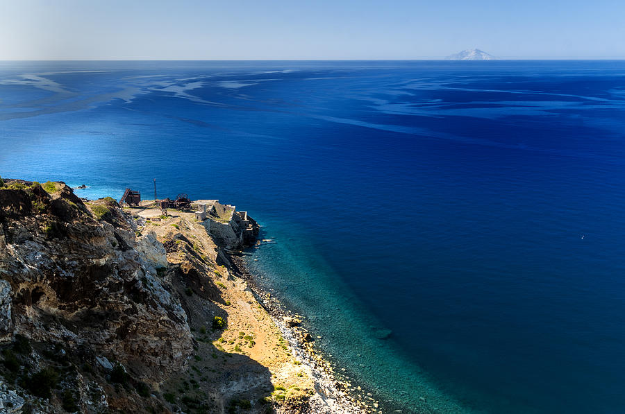 ELBA ISLAND - The mine on the beach and the faraway island - ph Enrico Pelos Photograph by Enrico Pelos