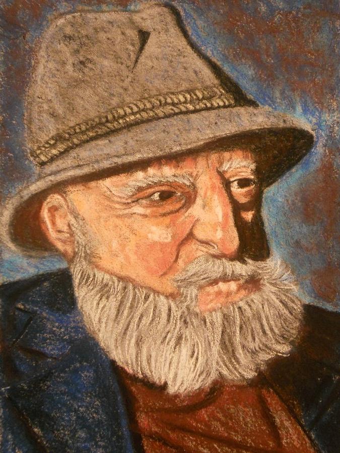 Elderly Man Pastel - Elderly Gentleman by Jennie McNeely