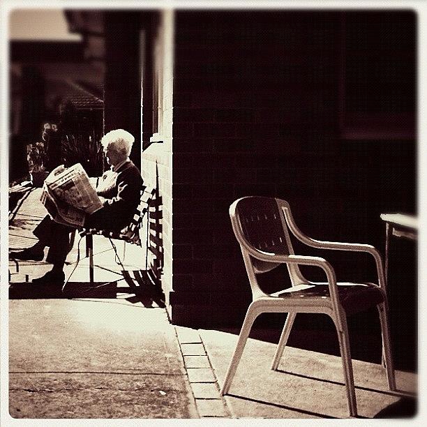 Portrait Photograph - Elderly Newspaper #fcnphoto #fairfax by Luke Fuda