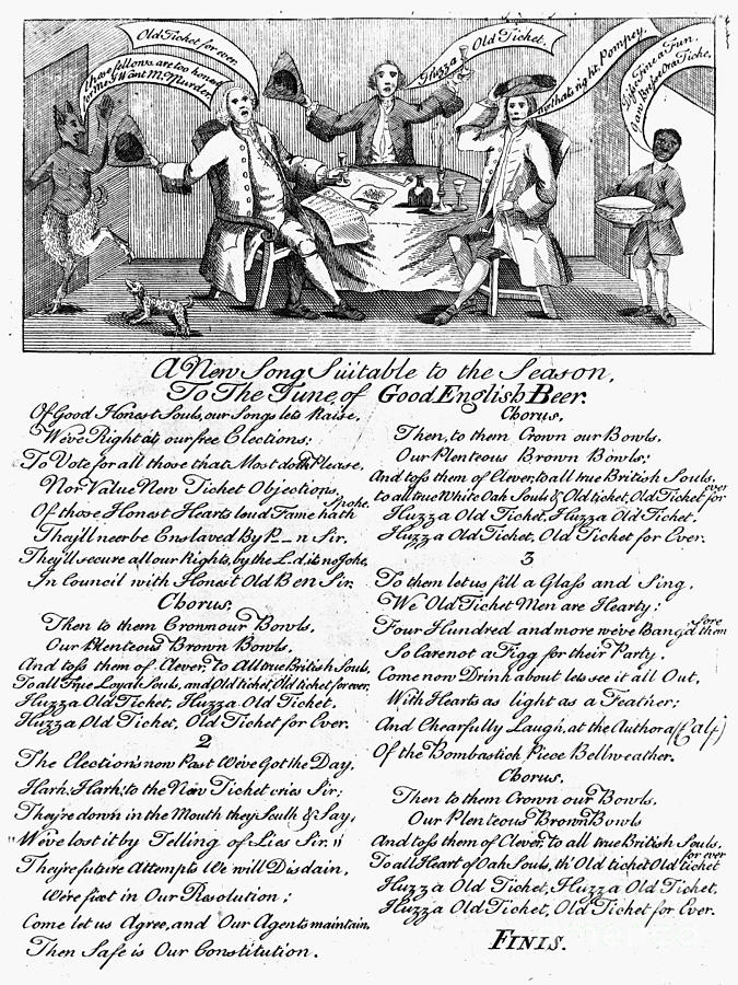 Election Broadside, 1765 Photograph by Granger