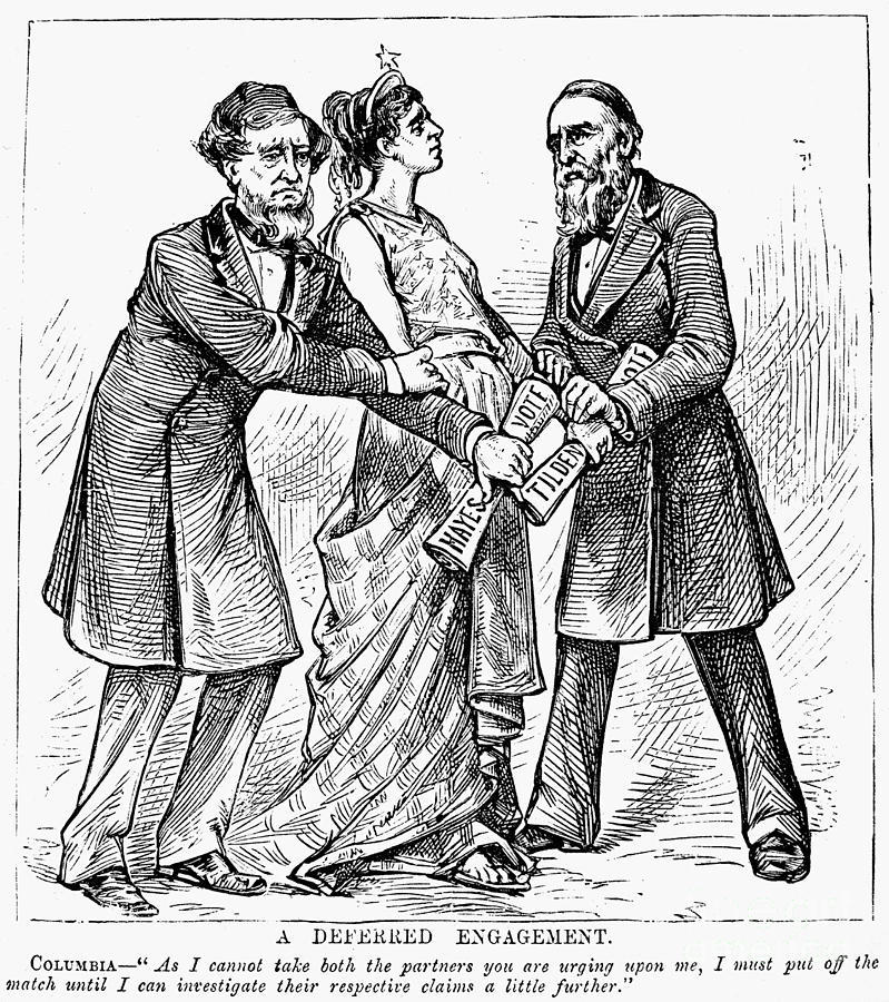 Election Cartoon, 1876 Photograph by Granger