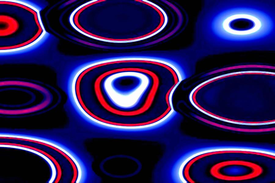 Abstract Digital Art - Electric Blue by Andrew Hewett