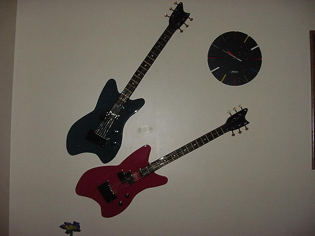 Electric Guitars Mixed Media by Val Oconnor