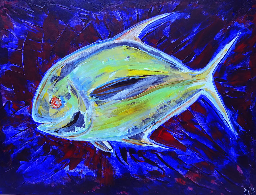 Abstract Painting - Electric Pompano by Jeremy Smith