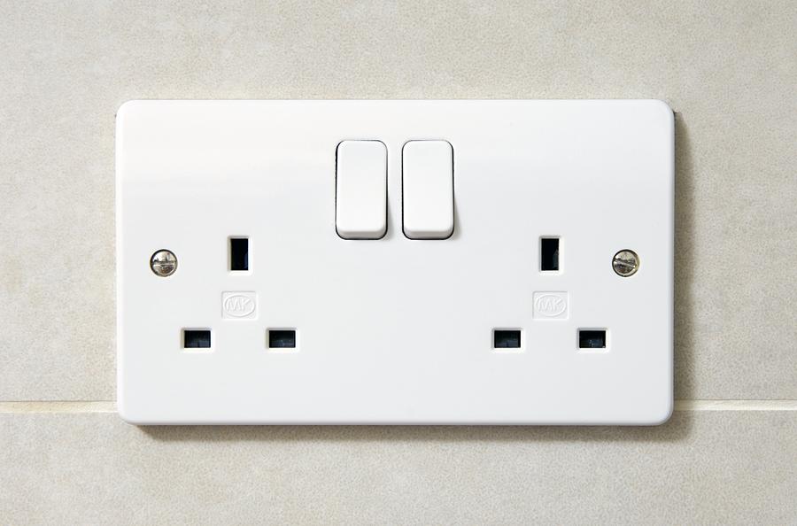 Equipment Photograph - Electric Wall Socket by Johnny Greig