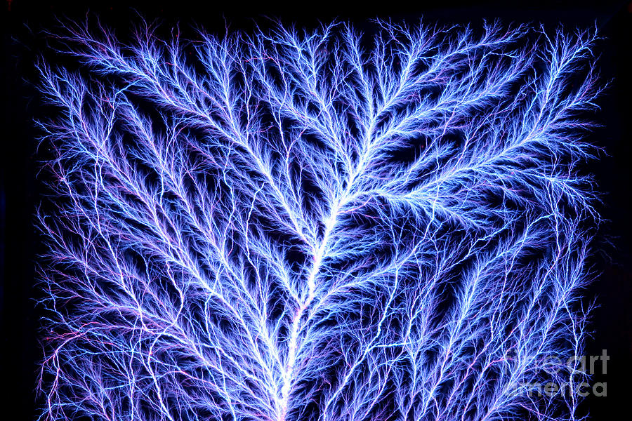 Electrical Discharge Lichtenberg Figure Photograph by Ted Kinsman