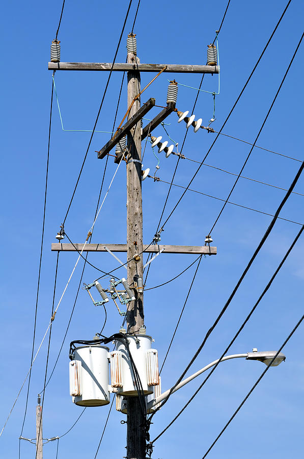 Electrical pole. Photograph by Fernando Barozza - Fine Art America