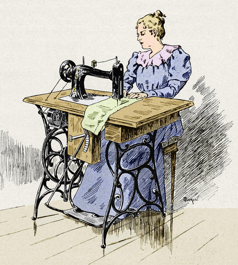Device Photograph - Electrical Sewing Machine, 1900 by Sheila Terry