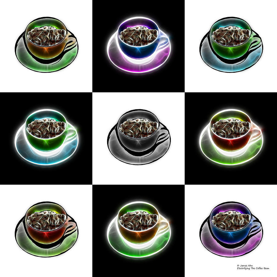 Electrifyin The Coffee Bean - Mosaic Version 2 Digital Art by James Ahn
