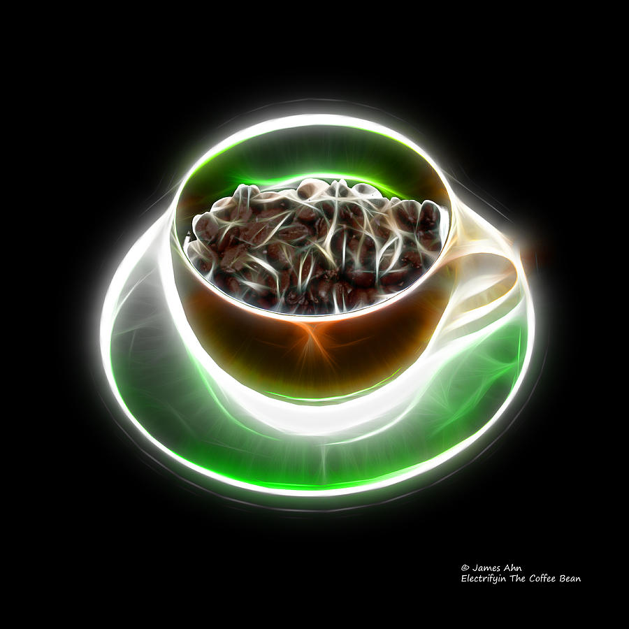 Electrifyin The Coffee Bean -Version Orange Digital Art by James Ahn