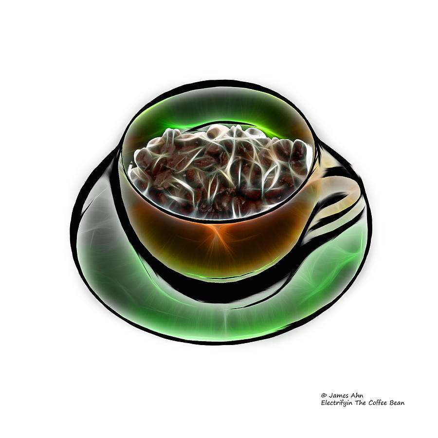 Electrifyin The Coffee Bean -Version Orange WB Digital Art by James Ahn