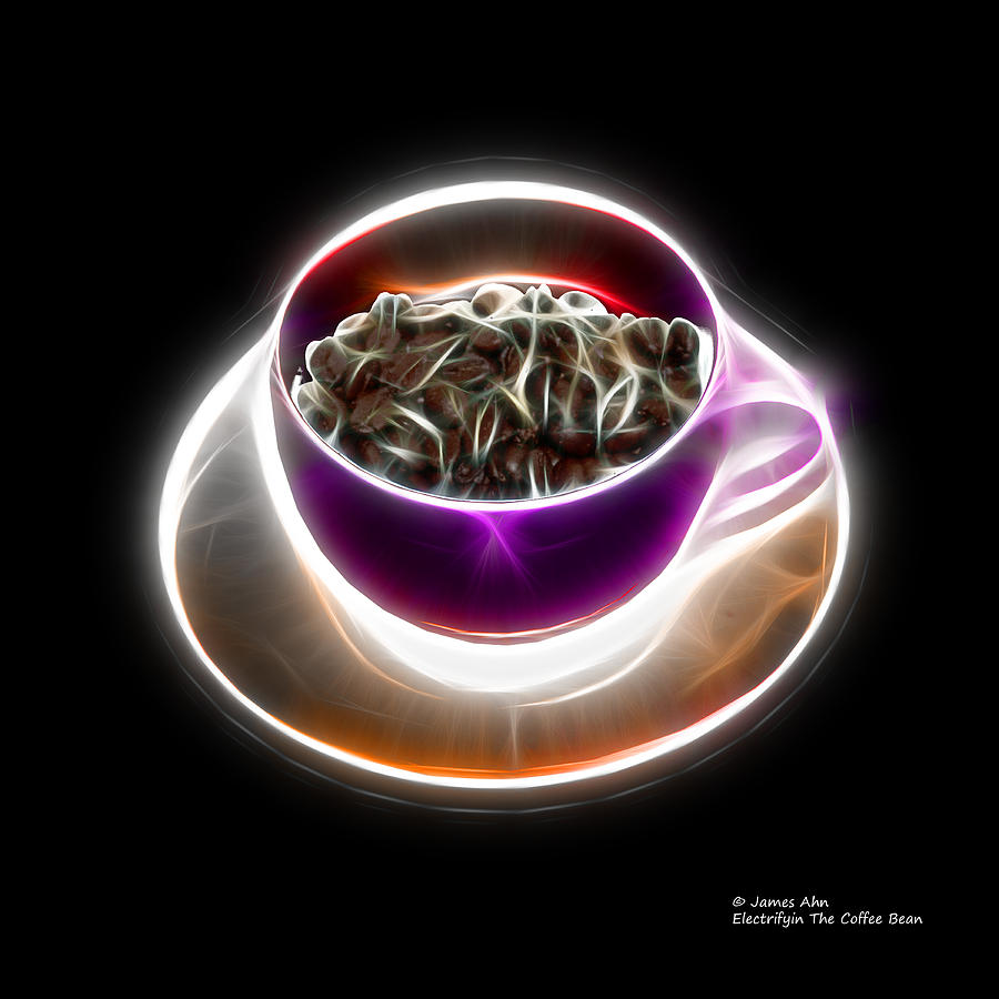 Electrifyin The Coffee Bean -Version Violet Digital Art by James Ahn