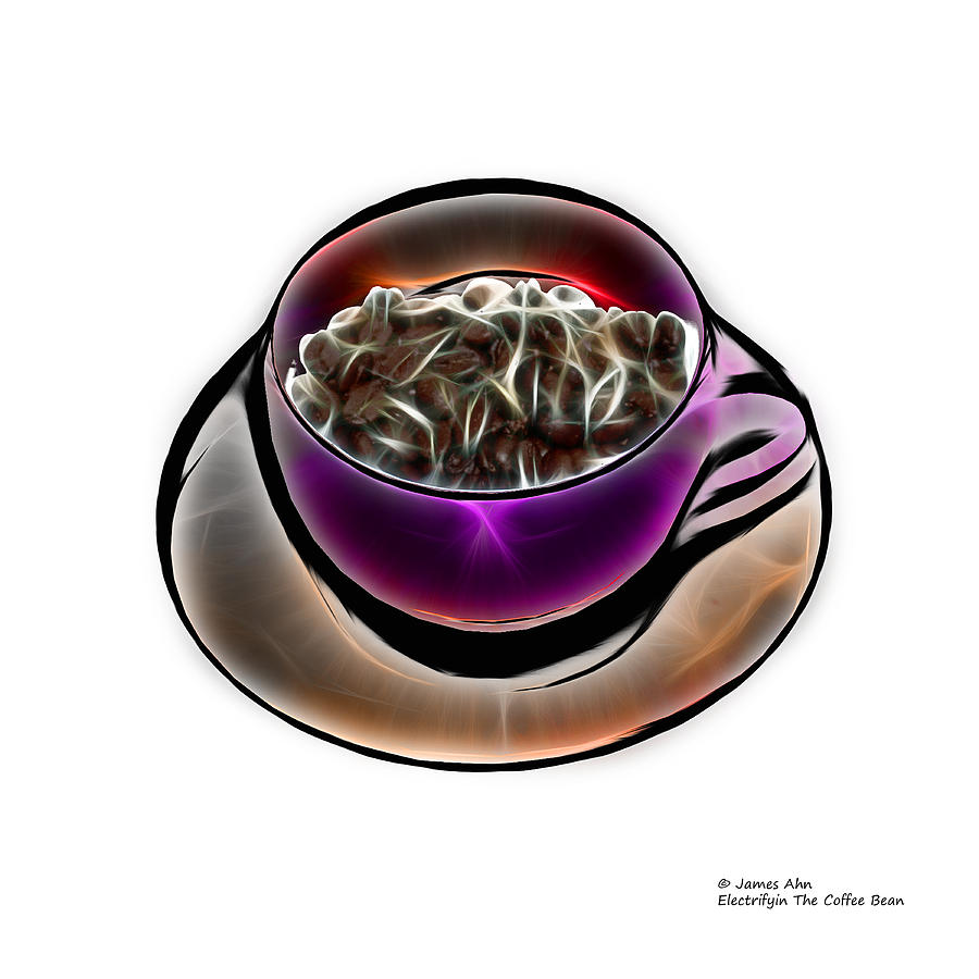 Electrifyin The Coffee Bean -Version Violet WB Digital Art by James Ahn
