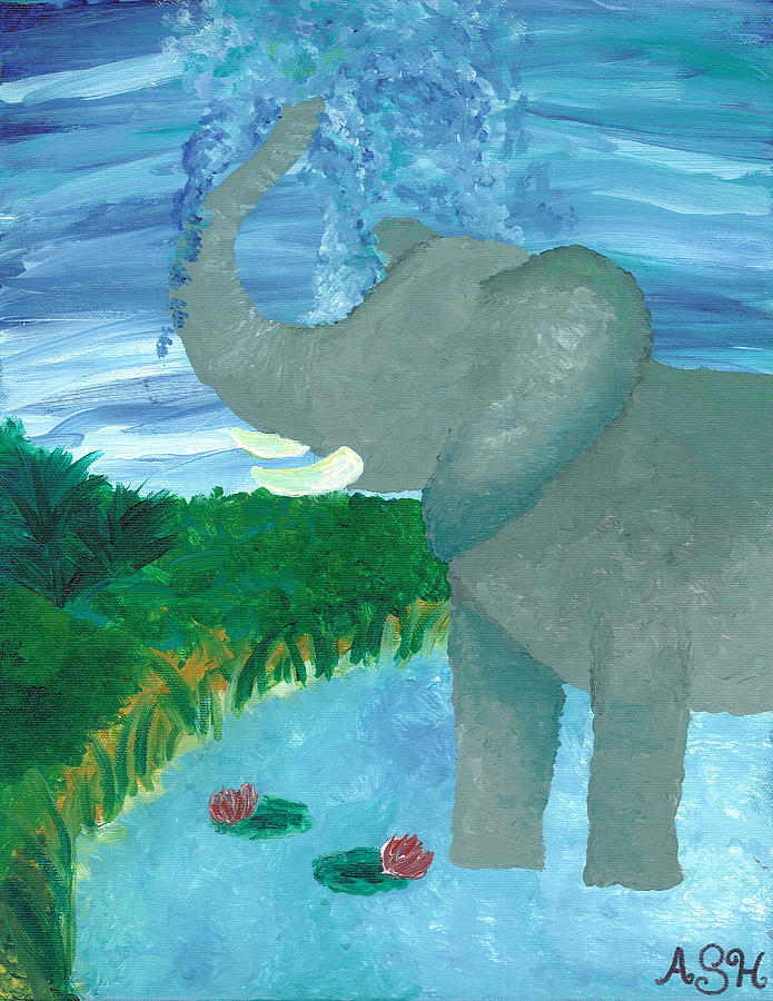 Elephant Painting by Abby Haynes