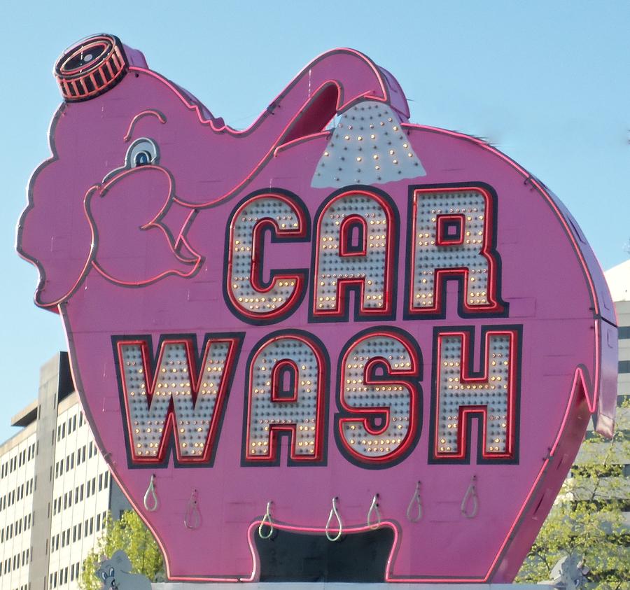Elephant Car Wash Photograph by Randall Weidner