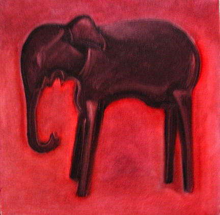 Elephant Painting by Suzanne Giuriati Cerny