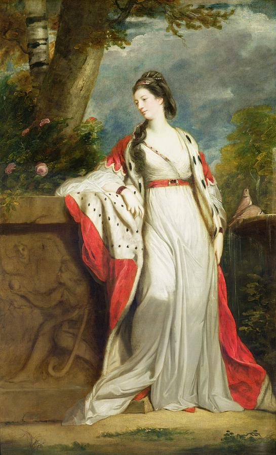Portrait Painting - Elizabeth Gunning - Duchess of Hamilton and Duchess of Argyll by Joshua Reynolds