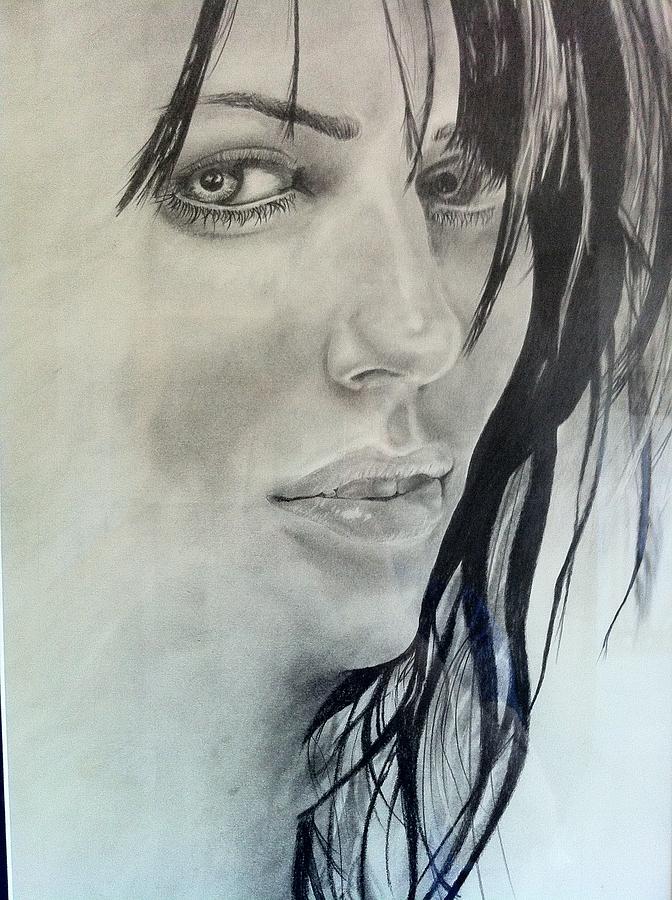 Elizabeth Hurley Drawing by Aaron Mayfield - Fine Art America