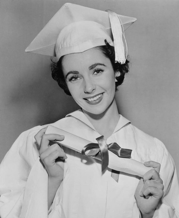 Elizabeth Taylor B. 1932 Wearing White Photograph by Everett Elizabeth Taylor B. 1932 Wearing White Photograph by Everett