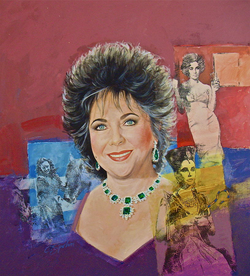 Elizabeth Taylor Painting by Cliff Spohn