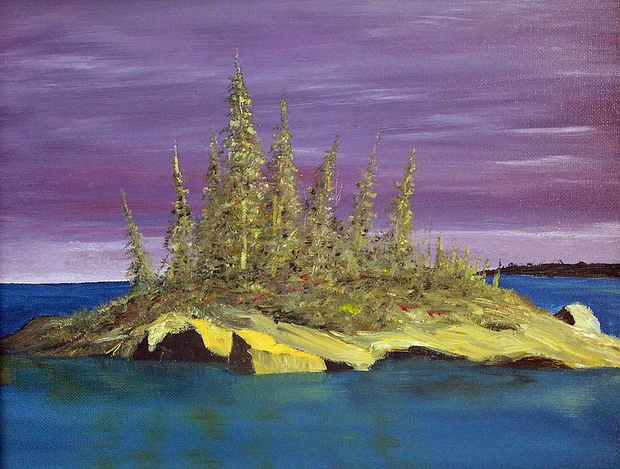 Elk Island Alberta Painting by Desmond Raymond