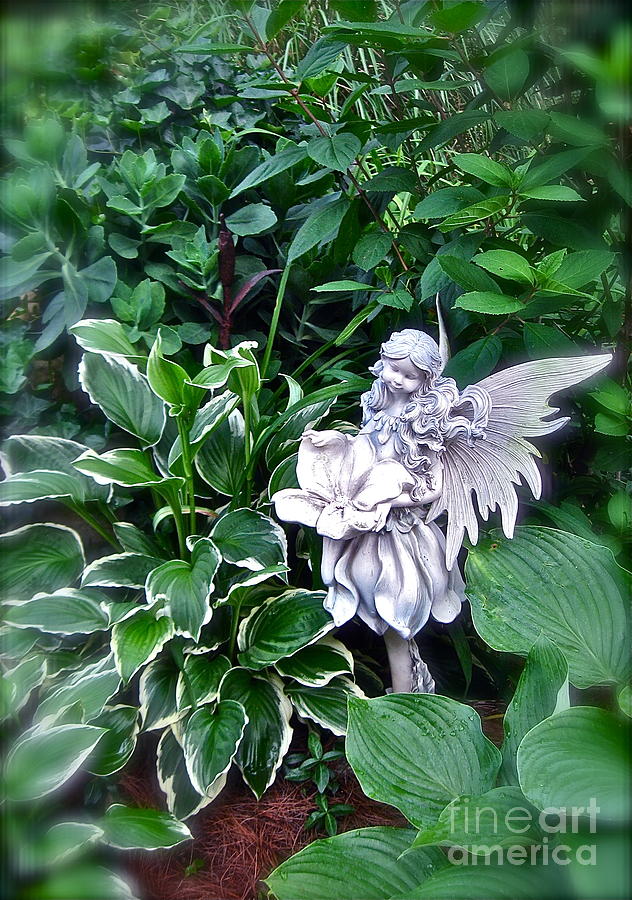 Ella in the Garden  Photograph by Nancy Patterson