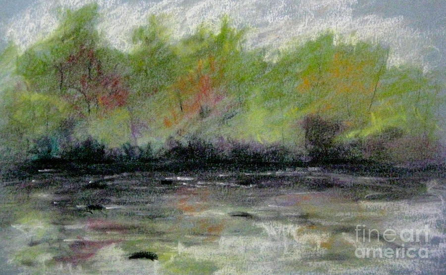 Ellijay Creek Two Pastel by Gretchen Allen