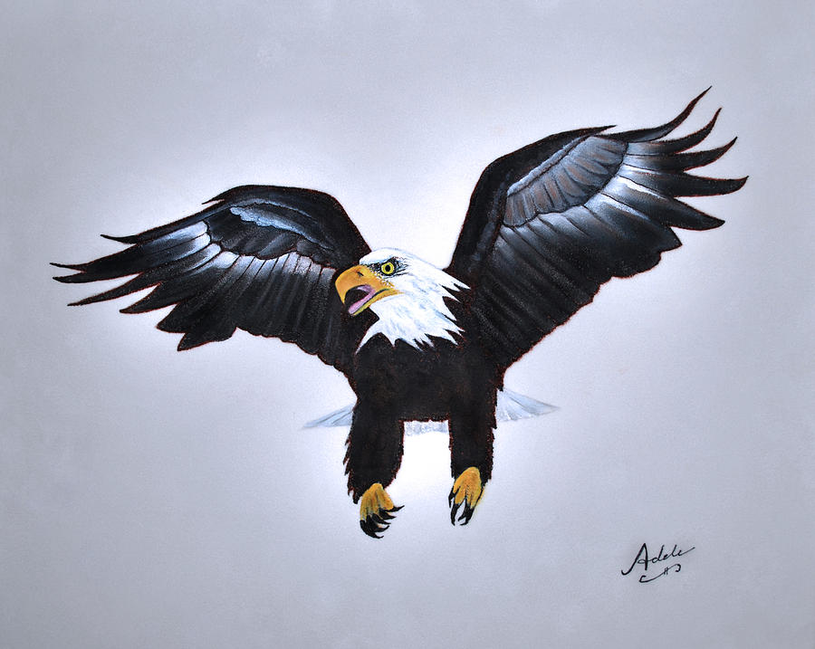 Elliott the Eagle Painting by Adele Moscaritolo