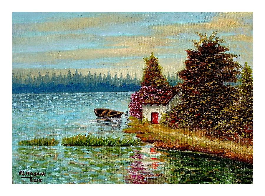 Impressionism Painting - Elma Island by Elmadani Belmadani