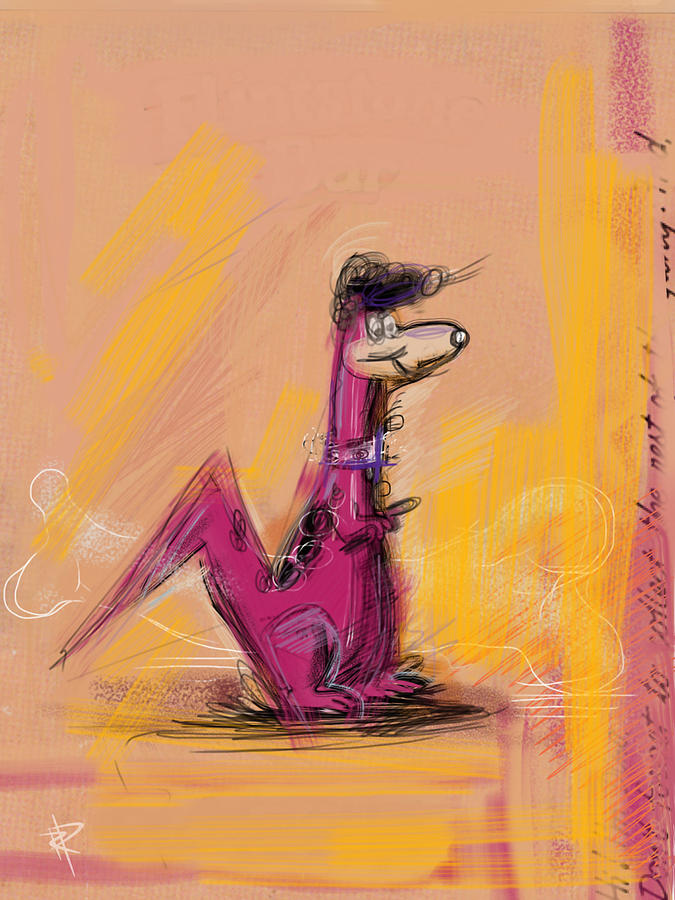 Elvis Dino Mixed Media by Russell Pierce