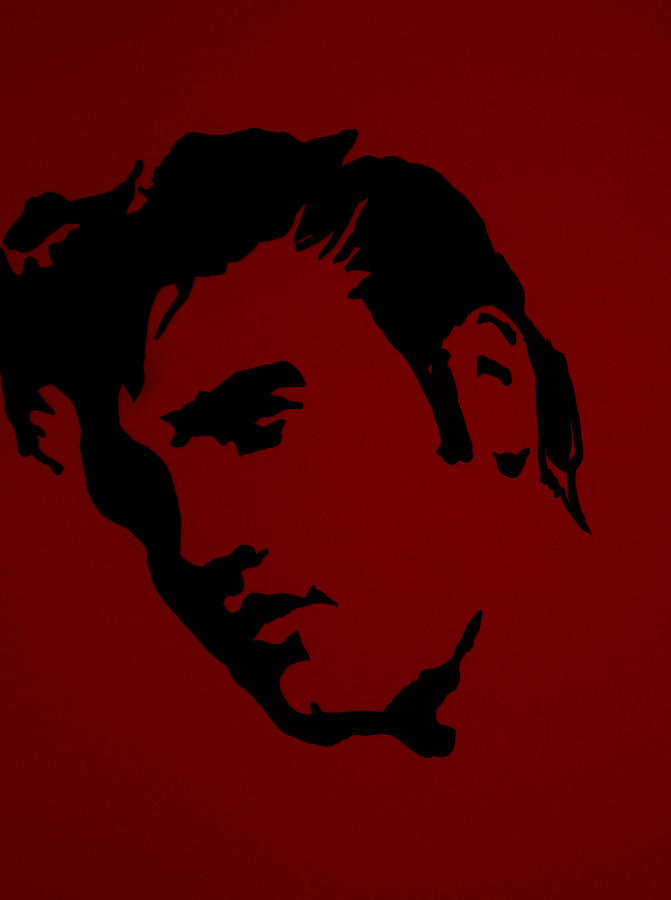 Elvis Presley Drawing - Elvis In Red Satin by Robert Margetts