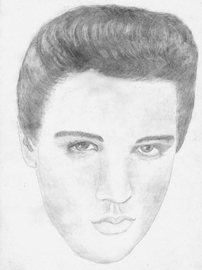 Elvis Presley Drawing - Elvis by Jacqueline Essex