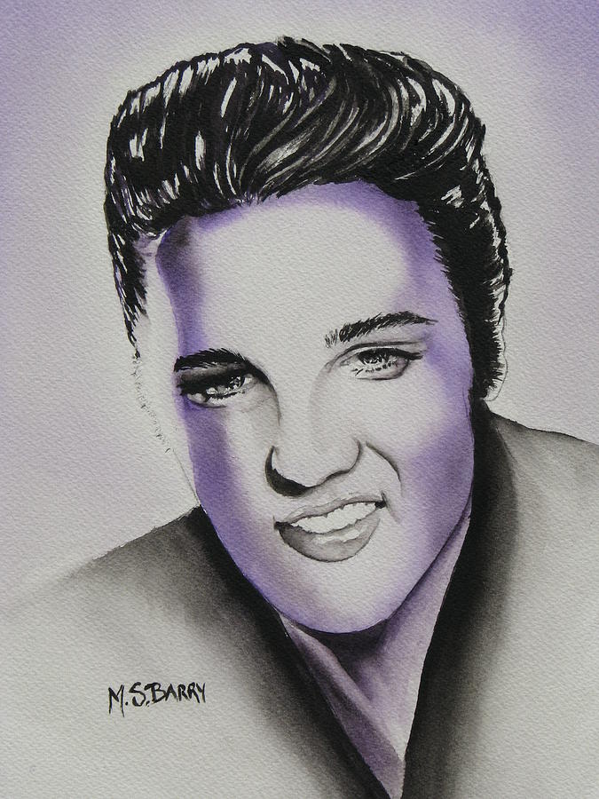 Elvis Painting by Maria Barry