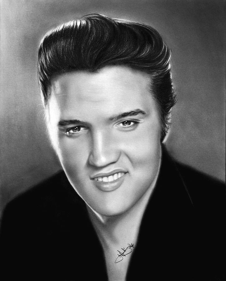 Elvis Presley drawing Drawing by John Harding