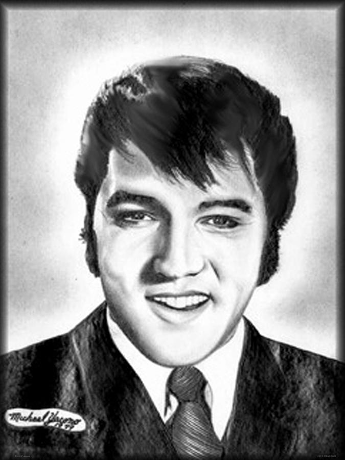 Elvis Presley Drawing by Michael Yacono