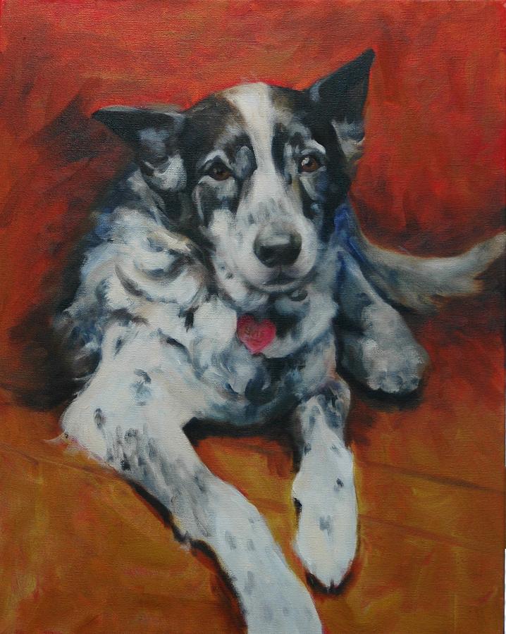 Dog Painting - Elvis by Pet Whimsy  Portraits