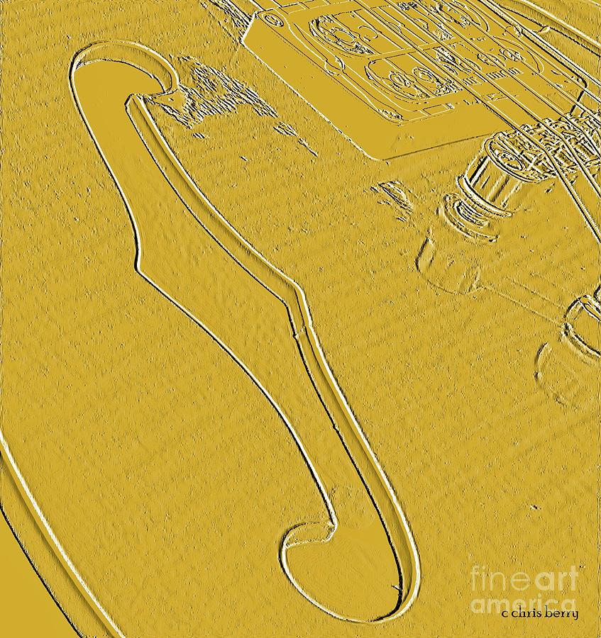 Music Photograph - Embossed F Hole Detail  by Chris Berry