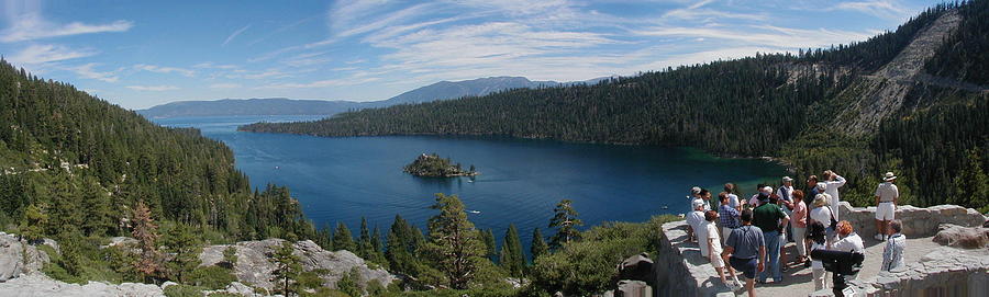 Historical Photograph - Emerald Bay at Lake Tahoe by Edward Hass